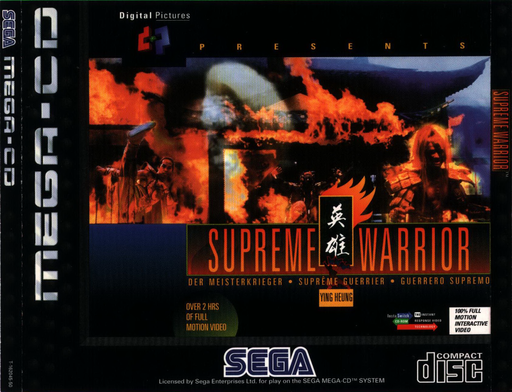 Supreme Warrior box art for Sega Mega CD